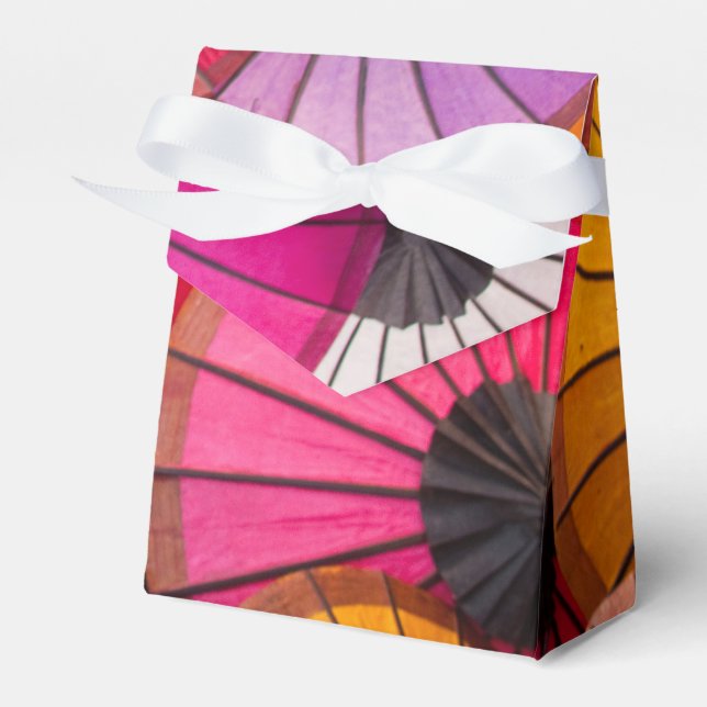 colorful umbrella  Favor Box (Front Side)