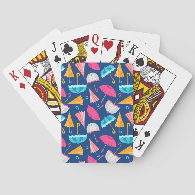 Colorful Umbrella Pattern Poker Cards (Back)