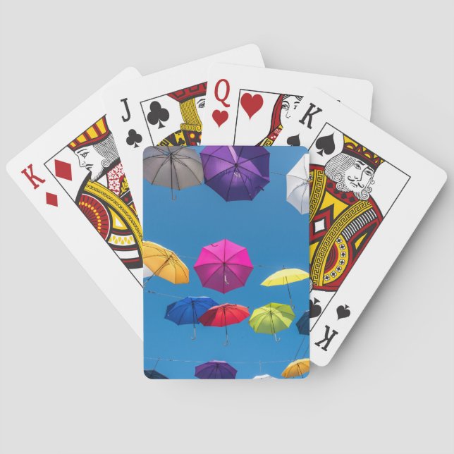 Colorful Umbrella Poker Playing Cards (Back)