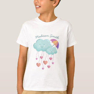 Colorful Umbrella with Cute Clouds T-Shirt
