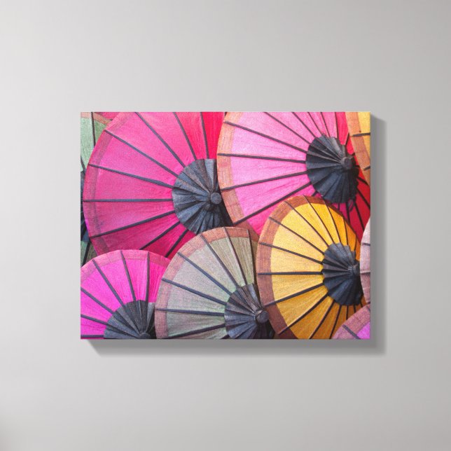 Colorful Umbrellas Canvas Print (Front)