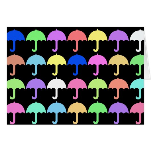 Colorful Umbrellas Cards (Front Horizontal)