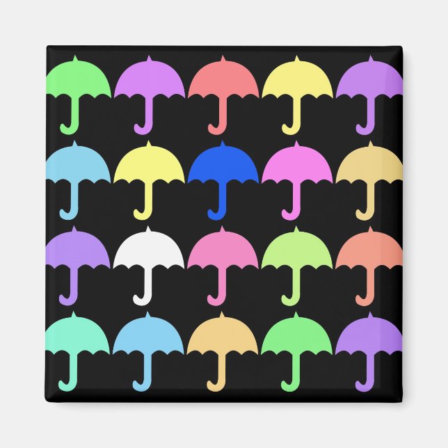 Colorful Umbrellas Magnet (Front)