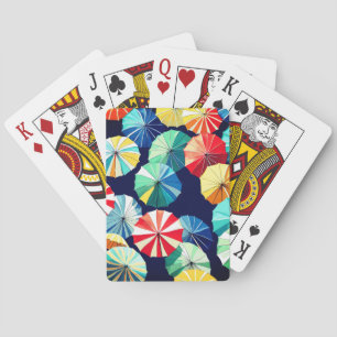 Colorful Umbrellas Poker Cards