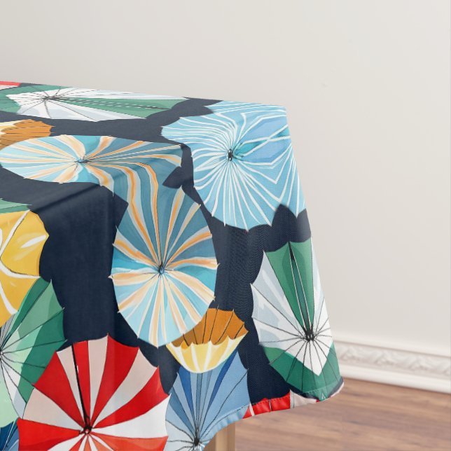 Colorful umbrellas tablecloth (In Situ)