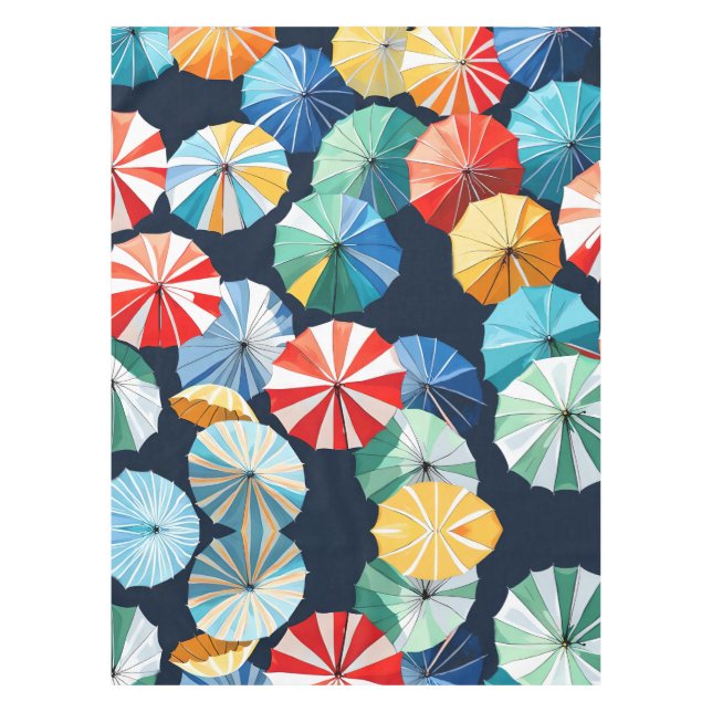 Colorful umbrellas tablecloth (Front)
