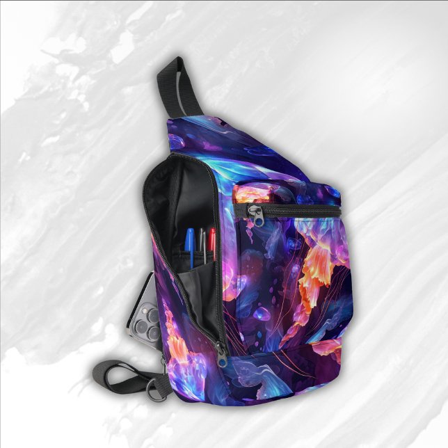 Colorful Under the Sea Jellyfish | Sling Bag (Creator Uploaded)