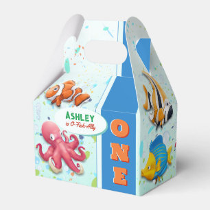 Colorful Under the Sea Kids Birthday Favor Boxes