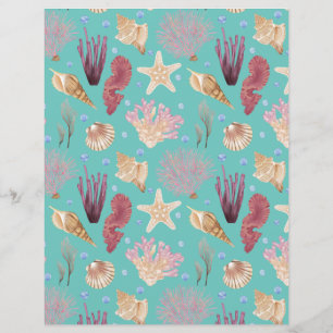 Colorful Underwater Life Pattern Scrapbook Paper