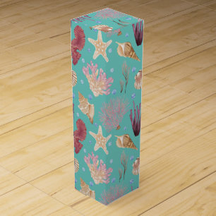 Colorful Underwater Life Pattern Wine Box