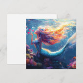 Colorful Underwater Mermaid Illustration  (Front/Back)