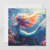 Colorful Underwater Mermaid Illustration  (Front)