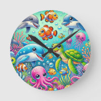 Colorful Underwater Scene Featuring Playful Sea