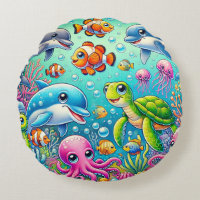 Colorful Underwater Scene Featuring Playful Sea