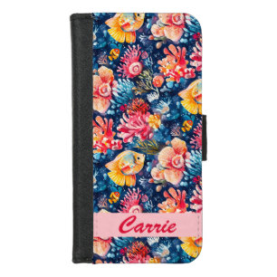 Colorful Underwater Sea Life Ocean iPhone 8/7 Wallet Case