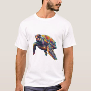 Colorful underwater sea turtle dreamlike beautiful T-Shirt