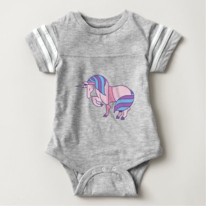 Colorful Unicorn Baby Bodysuit