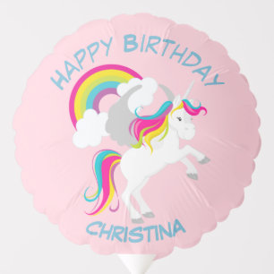 Colorful Unicorn Birthday Balloon