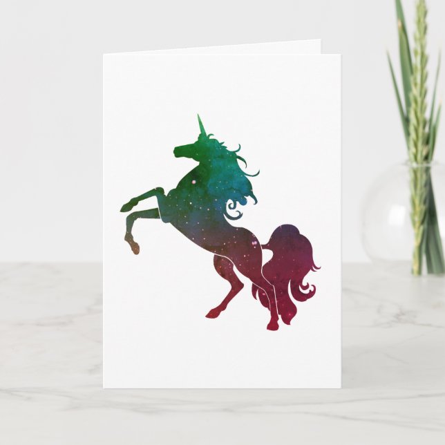 Colorful Unicorn, Birthday Card (Front)