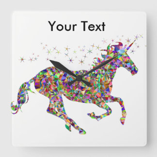 Colorful Unicorn Clock