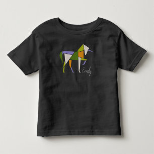 Colorful Unicorn Fantasy Fairy Tale Modern Tangram Toddler T-shirt