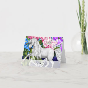 Colorful Unicorn, Floral and Butterfly Thank You N