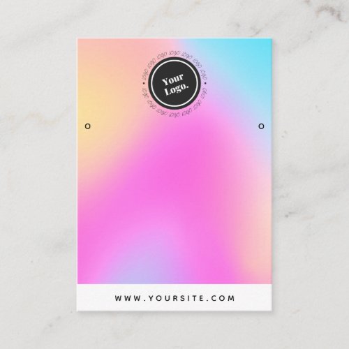 Colorful Unicorn Gradient Earrings Jewelry Display Business Card