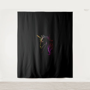 Colorful Unicorn Head Magic Tank Top Tapestry