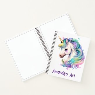 Colorful Unicorn Kids Personalized Sketch 