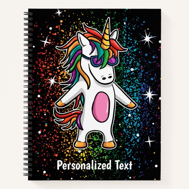 Colorful Unicorn Magic Notebook (Front)