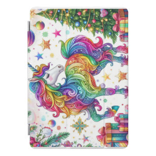 Colorful unicorn magical Christmas iPad Pro Cover