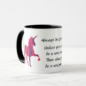 Colorful unicorn mug with cute saying on it (Front Left)