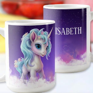 Colorful Unicorn Name Mug