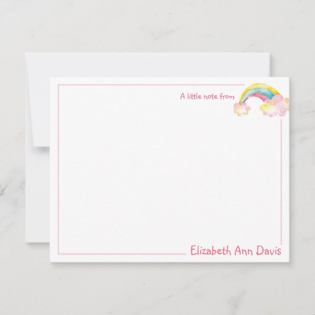 Colorful Unicorn Note Card (Front)