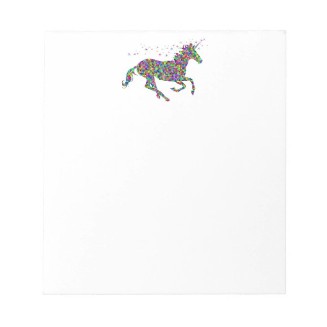 Colorful Unicorn Notepad (Front)