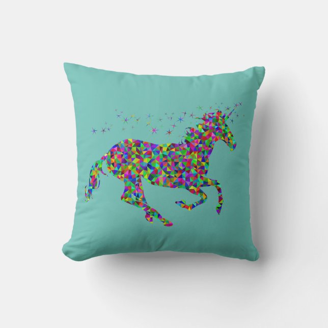 Colorful Unicorn Pillow (Front)