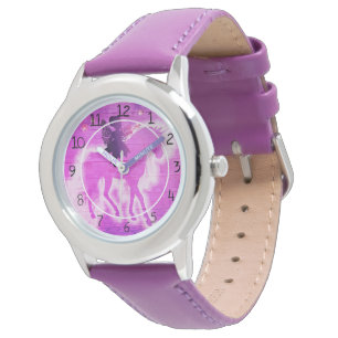 Colorful Unicorn Pink & Purple Watch