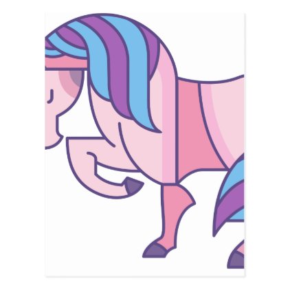 Colorful Unicorn Postcard