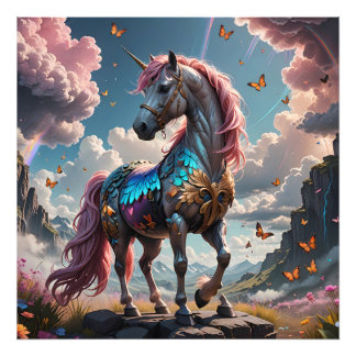 Colorful Unicorn Puzzle Photo Print