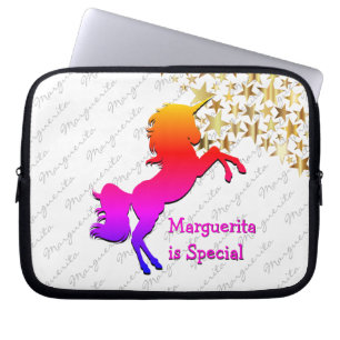 Colorful UNICORN Stars Personalized Keepsake Laptop Sleeve