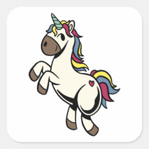 Colorful unicorn Sticker