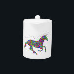 Colorful Unicorn Teapot<br><div class="desc">This vibrant unicorn has magical sparkles coming from it's horn.</div>