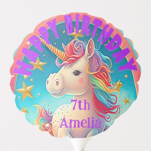 Colorful Unicorn Themed Party  Balloon