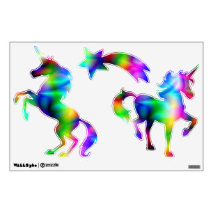 Colorful Unicorns Wall Decal