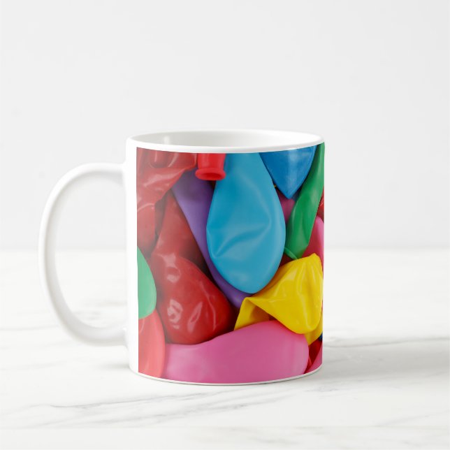 Colorful Uninflated Balloons Mug (Left)