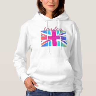 Colorful Union Jack Hooded Sweatshirt (Women)