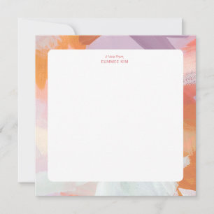 Colorful Unique Abstract Art Personalized Note Card