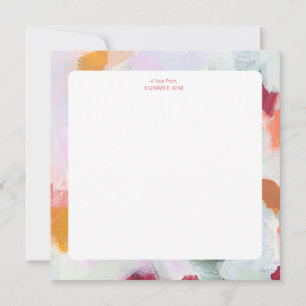 Colorful Unique Abstract Art Personalized Note Card