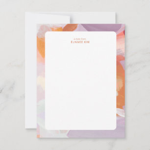Colorful Unique Abstract Art Personalized Note Card