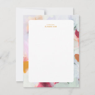 Colorful Unique Abstract Art Personalized Note Card
